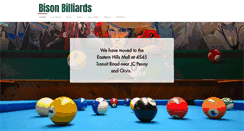 Desktop Screenshot of bisonbilliards.com