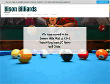 Tablet Screenshot of bisonbilliards.com
